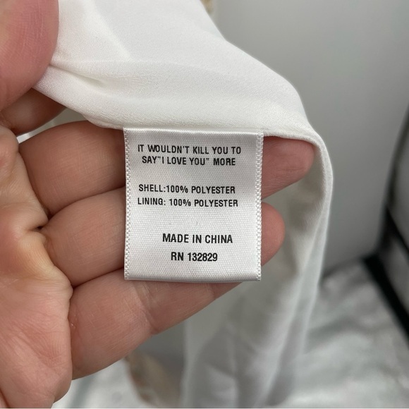 LPA white pink Floral Maxi long Dress Sz S spaghetti strap draped neckline - Picture 9 of 14